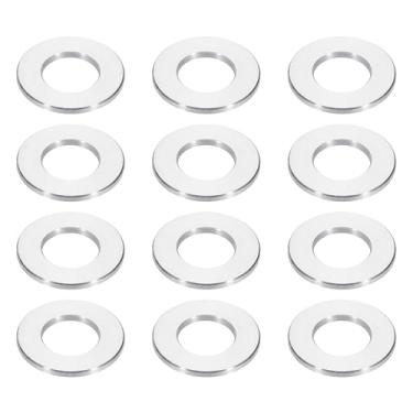 Imagem de PATIKIL Espaçadores de alumínio M10, 12 peças espaçadores de metal alumínio 10,5 mm ID x 20 mm OD x 2,5 mm l para parafusos 3/8 ou M10