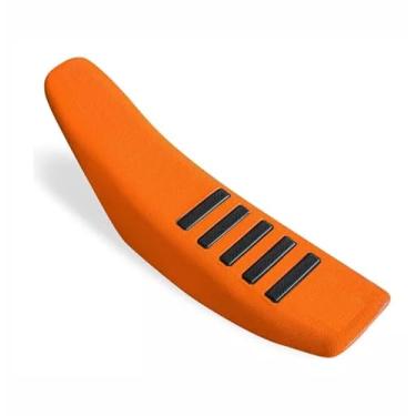 Imagem de Capa De Banco 5 Cores Crf 230 Crf250 Soft Gripper Antiderrapante 100% Impermeável Off Road (LARANJA C/FAIXA PRETA)