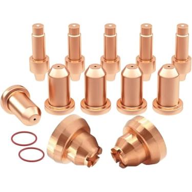 Imagem de Kit de pontas de cortador de plasma 40A + protetores de arrasto + eletrodos para tocha Miller XT-40 e Hobart Airforce 40i XT40R/XT30R Tocha (770797/249928 e 770799/249930e 770791/249926) PK12