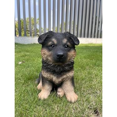 Imagem de Hi-Line Gift Ltd. Estátua de filhote de pastor alemão de 25,4 cm