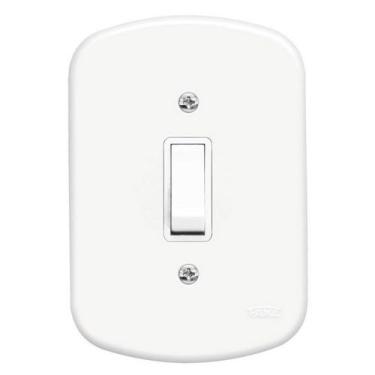 Imagem de Conjunto de Interruptor Simples 10a 4x2 Fame Blanc Embutir