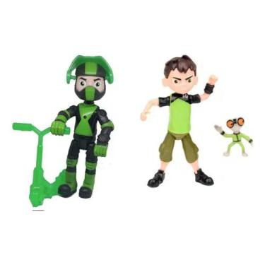 Imagem de Kit De Bonecos Ben 10 Friagem Patinete Alienígena C6 - 1000 Toys