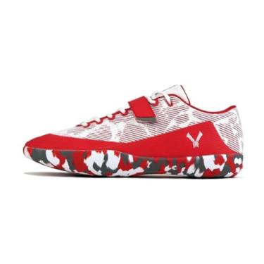Imagem de VELAASA Pedras | Tênis de arremesso | masculino e feminino | Sapatos de arremesso e dardo | para corrida | Equipamento de atletismo | Equipamento de treinamento, Camuflagem vermelha, 14 Women/12.5 Men