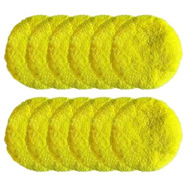 Imagem de WeiLaiKeQi Almofadas de limpeza para robô de limpeza de janelas, lavável, acessórios de limpador de janelas Pontas de substituição de capa de capa para vidro de, 12 Peças Amarelas