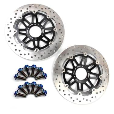 Imagem de Discos de freio dianteiros flutuantes com parafusos de montagem para Honda CB400SF 1992-1998, CB600 Hornet 600 1998-1999, acessórios de substituição de motocicleta pretos
