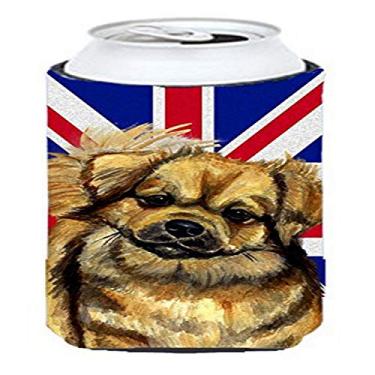 Imagem de Tibetan Spaniel with English Union Jack British Flag Tall Boy Beverage Insulator Hugger LH9499TBC