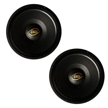 Imagem de 2 Alto Falante Eros 18 Polegadas Com Impedância Nominal 8 Ohms Material Do Ferrite Em Bário E Fio Da Bobina Feito Em Cob