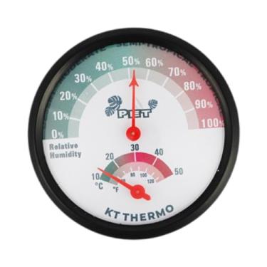 Imagem de Ｂｅｓｇａ Caixa de réptil Analógico Medidor de umidade do medidor de animais de estimação Hygrothermômetro pendurado para tanques de Incubadores de, Branco