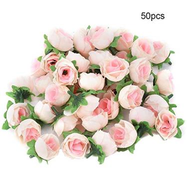 Imagem de Flor artificial da cabeça de rayon peony small bola crisântemo pequeno cravo de cravo falso decoração de flores diy para festas em casa decoração de jardim de champanhe vermelho (Rosa)