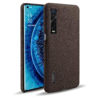 Imagem de Capa para OPPO Find X2 PRO,Capa desenhada em lona,Case Protetora Ultrafina com Empunhadura Macia,Design em Tecido Antichoque e Antiarranhões-Brown