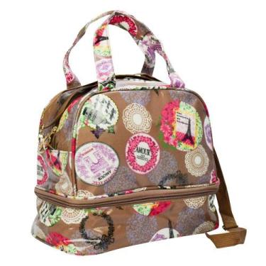 Imagem de Bolsa Feminina Necessaire Térmica Paris Marrom CBRN16716 - Commerce Br