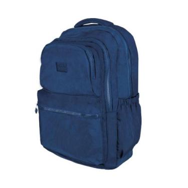 Imagem de Mochila Bolsa Com Porta Notebook Azul Escolar Trabalho - GOAL
