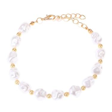 Imagem de Shejuety Pulseira elástica requintada de estilo barroco irregular para mulheres com corrente ajustável é presente de aniversário de aniversário e joias, Adjustable, Liga de aço, Sem Pedra Preciosa