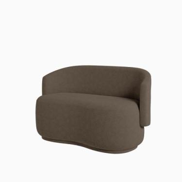 Imagem de Namoradeira Beatriz Orgânica Boucle Lisa - 7 Decor - Estopar, Marrom