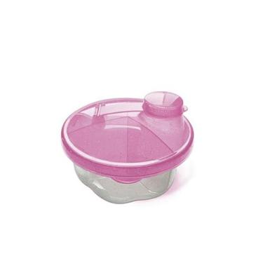 Imagem de Porta Leite Em Pó Para Bebê 3 Divisórias - INJETEMP, Rosa