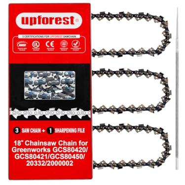 Imagem de UPFOREST Corrente De Substituição 3 Peças 18 Polegadas Para Greenworks Gcs80420, Gcs80421, Gcs80450, Motosserra 20332 2000002 91Mopx62