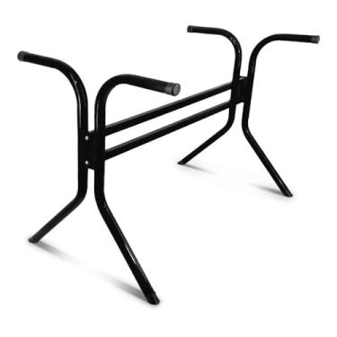 Imagem de Base de Mesa Nápoles para Tampo Retangular de até 1,40m x 0,80 - preta