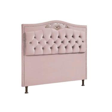 Imagem de Cabeceira Holanda Plus Cama Box Casal 140cm Estofada Luxor Rose Star Confort Rose