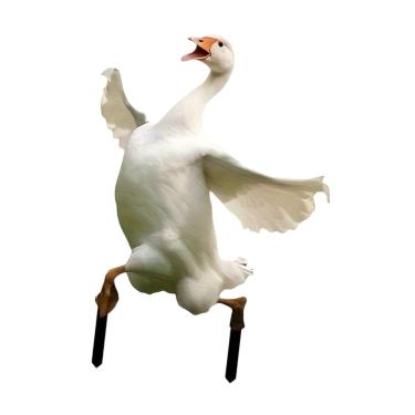 Imagem de Generic Estaca de jardim decorativa 2D, placa de acrílico de ganso, figura de animal criativa, ornamento de gramado para decoração de bonsai de quintal ao ar