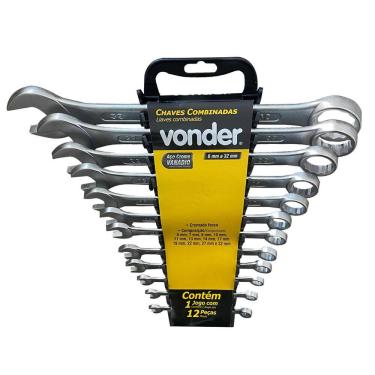 Imagem de Kit Jogo Chaves Combinadas Profissional Vonder 6-32mm 12 Peças