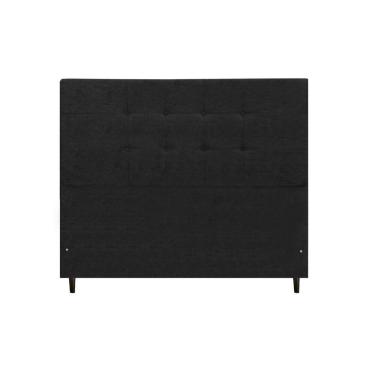 Imagem de Cabeceira Solteiro 94 Cm Barcelona Preto para Cama Box Estofada