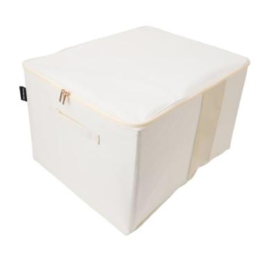 Imagem de Grande Caixa Armazenamento Colcha Algodão, Tecido Oxford Premium Dobrável para Organizar Roupas Com Janela Transparente, Armário de Armazenamento Roupas para Sala Estar do Quarto