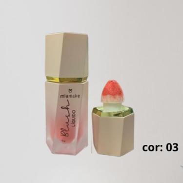 Imagem de Blush Líquido  Mia Make  Coleção Luz & Sombra, Cor 3 Rosa