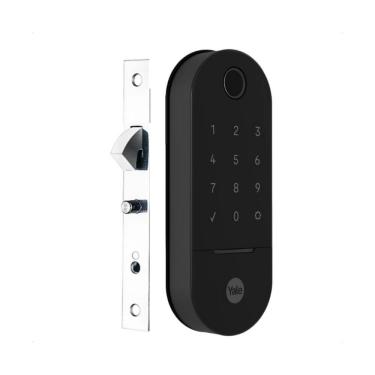 Imagem de Fechadura Digital Lia BP Porta de Correr Preta Fosca Yale