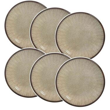 Imagem de Conjunto de 6 Pratos Raso de Cerâmica Mônaco 29cm - Alleanza