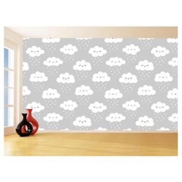 Imagem de Papel De Parede 3D Infantil Nuvens Babê Baby 3,5M Azs309 - Você Decora