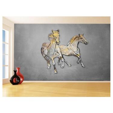 Imagem de Papel De Parede Animais Pop Art Cavalos Cores 3,5M Pxa369 - Você Decor