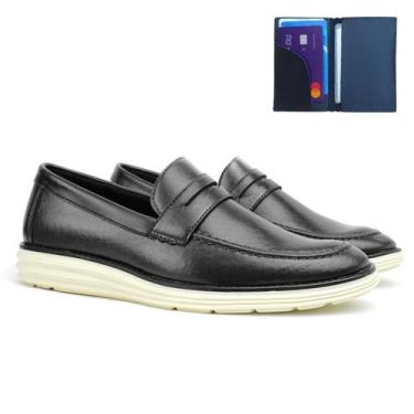 Imagem de Sapato Social Casual Masculino Mocassim Sem Cadarço Super Macio e Leve