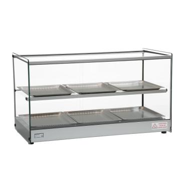 Imagem de Estufa Vitrine Salgados Quadrada Dupla Com LED 6 Bandejas Inox Erato Tita