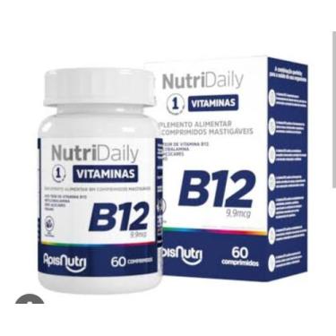 Imagem de Vitamina B12 9,9Mcg Metilcobalamina Mastigavel 60 Cps - Apis Nutry