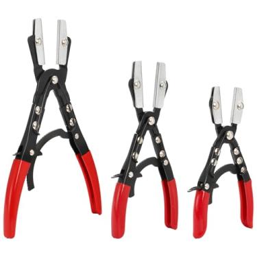 Imagem de Yarlung Conjunto de 3 alicates de mangueira, alicate de mangueira de aço metálico de 8/10/12 polegadas, alicate de catraca de travamento automático para linha de refrigeração automotiva, radiador