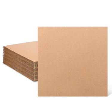 Imagem de JOUTYFOR 50 Folhas De Papelão Ondulado, 12X12 Polegadas, Inserções Plano, Blocos Inserção Discos Lp Para Embalagem, Envio Pelo Correio, Artesanato Faça Você Mesmo