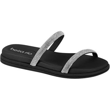 Imagem de Sandália feminina Beira Rio Chinelo Papete de Brilho 8488.105 - Original (Preto, BR, Adulto, Numérico, 35)