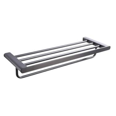 Imagem de Conjunto organizador de banheiro - Toalheiro com prateleira para telefone e suporte para papel higiênico - Ferragens de aço inoxidável, toalheiro