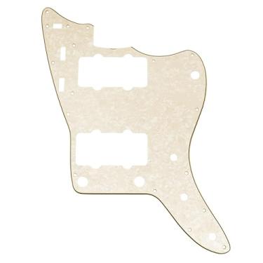 Imagem de Musiclily Pro 13 Furos Escudo Pickguard para Guitarra USA Vintage 60s Jazzmaster e SQ Classic Vibe, 4 Camadas Branco Envelhecido Perolado