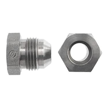 Imagem de Brennan Industries 0403-12-08 Adaptador reto de aço, rosca de 3/10.2 cm-16, comprimento de 2,5 cm, furo de 3/10.2 cm x 1/5.1 cm macho JIC