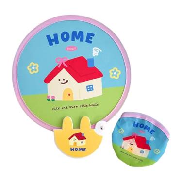 Imagem de predolo Ventilador dobrável de desenho animado, ventilador portátil de mão para eventos festivos e atividades ao ar livre, Casa