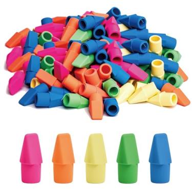 Imagem de Ouksma Borrachas para lápis Pulk – Borrachas para lápis e tampas, sem látex, cores sortidas, material escolar para professores, estudantes, sala de aula, casa e escritório (pacote com 240)