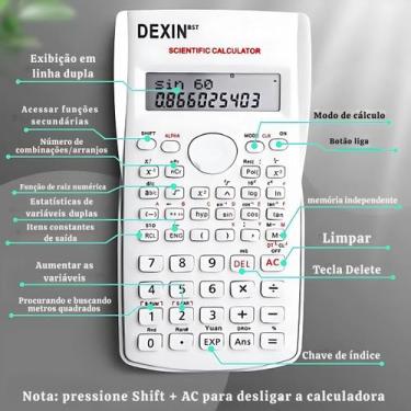 Imagem de Calculadora Cientifica Com 240 Funções Escolar 12 Digitos - Hxt