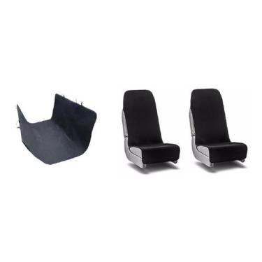 Imagem de Kit Capas Banco Carro 2 Dianteiras 1 Traseira Passagem Cinto - Vip Cap
