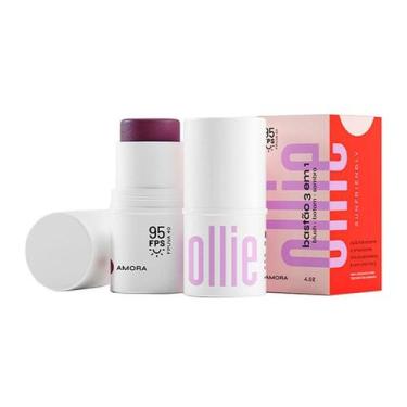 Imagem de Bastão 3 em 1 Ollie Blush, Batom e Sombra FPS95 Cor Amora 4,5g