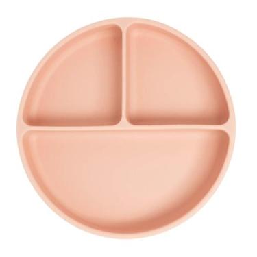Imagem de Prato De Silicone Com Ventosa e Divisórias Rosa Blush Büp Baby