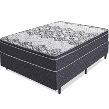 Imagem de Cama Box Casal Colchão Molas Ensacadas Com Pillow de Tecnologia Tridimensional Relax BF Colchões 138x188x57cm