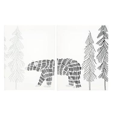 Imagem de Pavilion Gift Company - Acampamento - 30,5 cm x 38,1 cm placas bordadas acampamento ao ar livre floresta cabana trailer urso verão casa decoração de parede