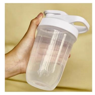 Imagem de CHNLML Coqueteleira de proteína de 400 ml com bola coqueteleira para shake de proteína, coqueteleira com bola de mistura, à prova de vazamento, livre de BPA, para academia, treino, misturador de suco