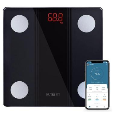 Imagem de Balança de banheiro digital inteligente NUTRI FIT Bluetooth 4.0 150 kg
